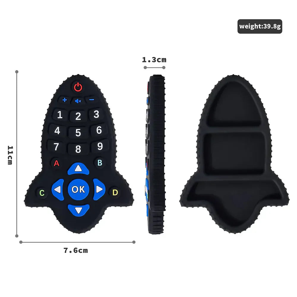 Baby Silicone Remote Control Teether for Soothing Gums