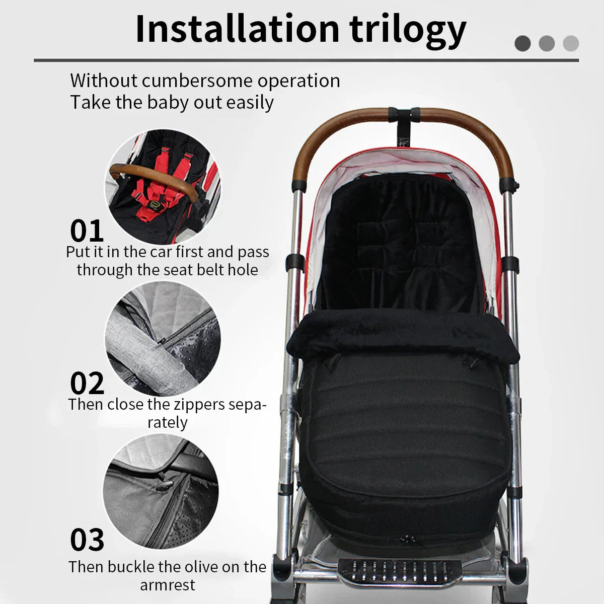 Baby Stroller Sleeping Bag - Winter Warm Footmuff for Newborns