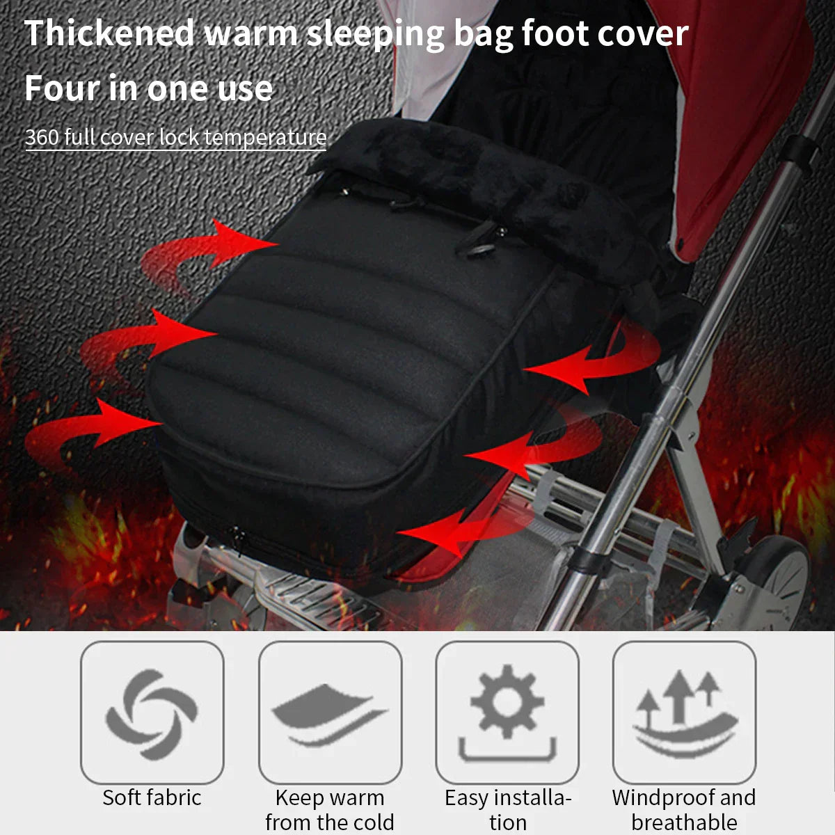 Baby Stroller Sleeping Bag - Winter Warm Footmuff for Newborns