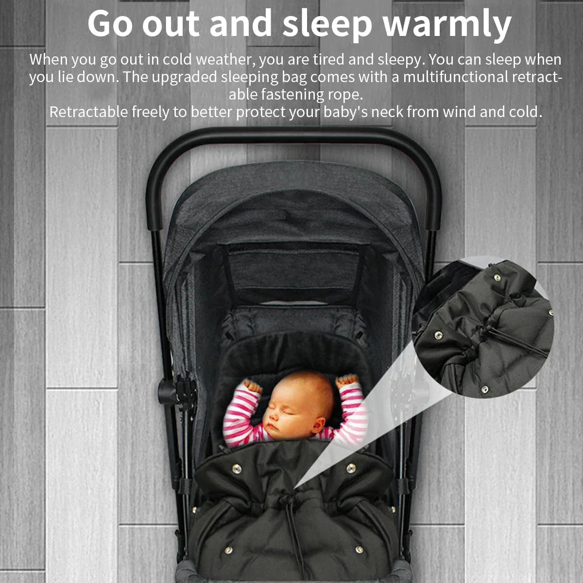 Baby Stroller Sleeping Bag - Winter Warm Footmuff for Newborns
