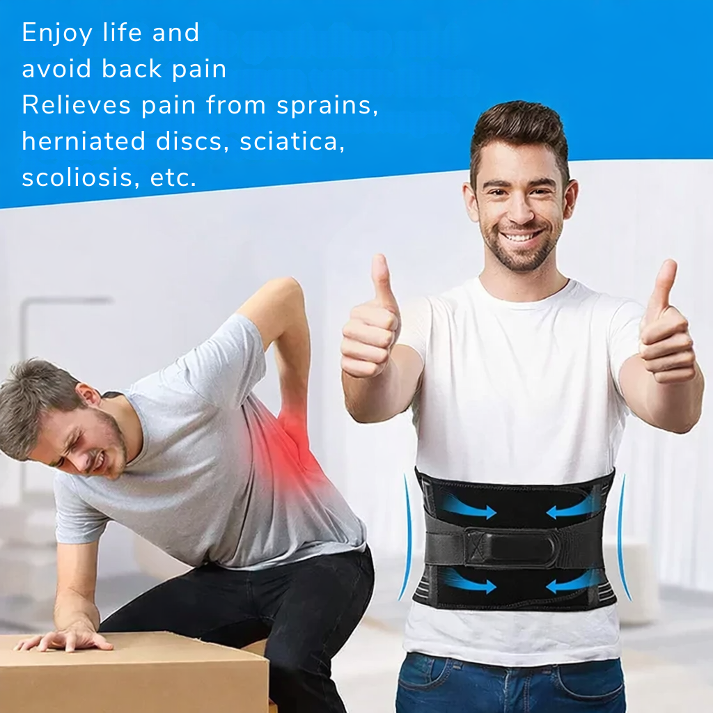 Back Support | Lumbar Support Belt | 360 Degree Stabilization | OrthoFlexa