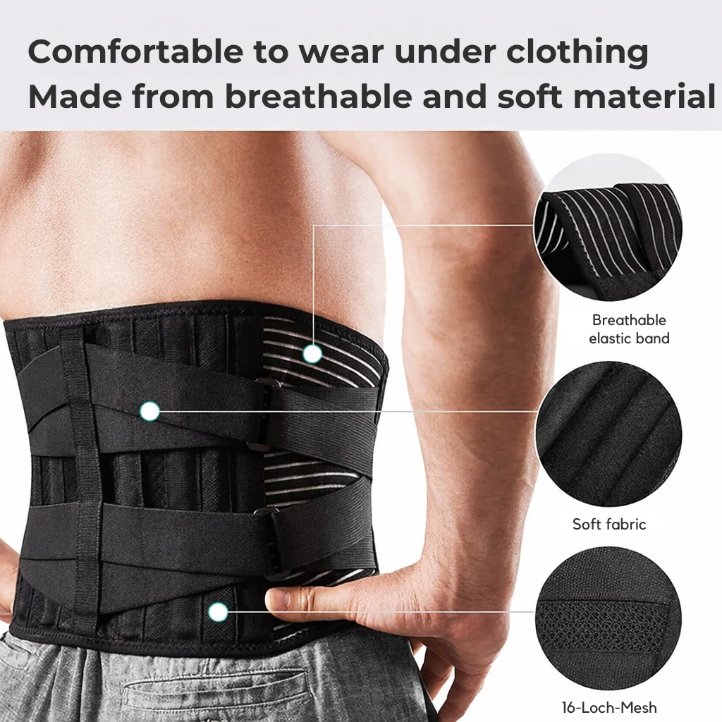 Back Support | Lumbar Support Belt | 360 Degree Stabilization | OrthoFlexa