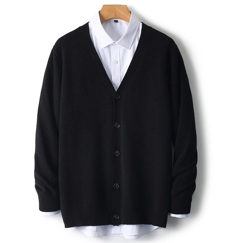 Image of Barry | Men's V-Neck Button-Down Cardigan