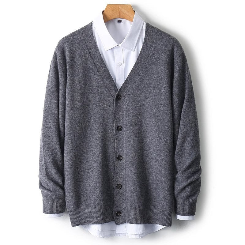 Image of Barry | Men's V-Neck Button-Down Cardigan