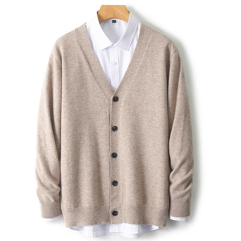 Image of Barry | Men's V-Neck Button-Down Cardigan