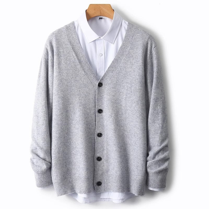 Image of Barry | Men's V-Neck Button-Down Cardigan