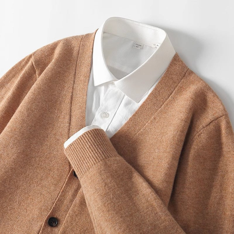 Image of Barry | Men's V-Neck Button-Down Cardigan