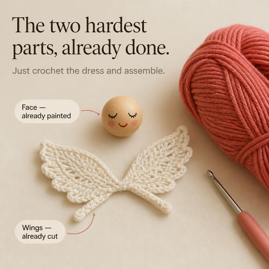 Beginner Crochet Angel Ornament Kit