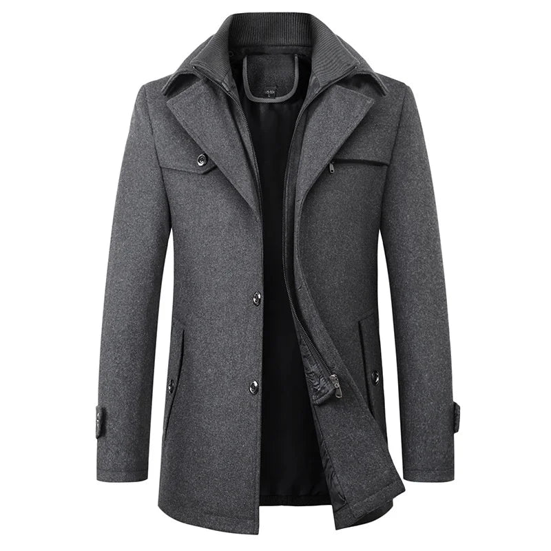 Image of Benny | Men's Mid-Length Pea Coat