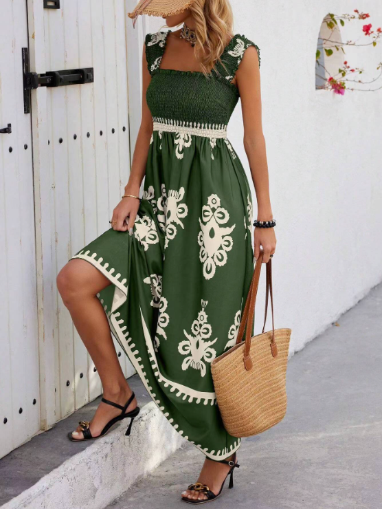 Image of Bernice | Women's Smocked Bodice Maxi Dress