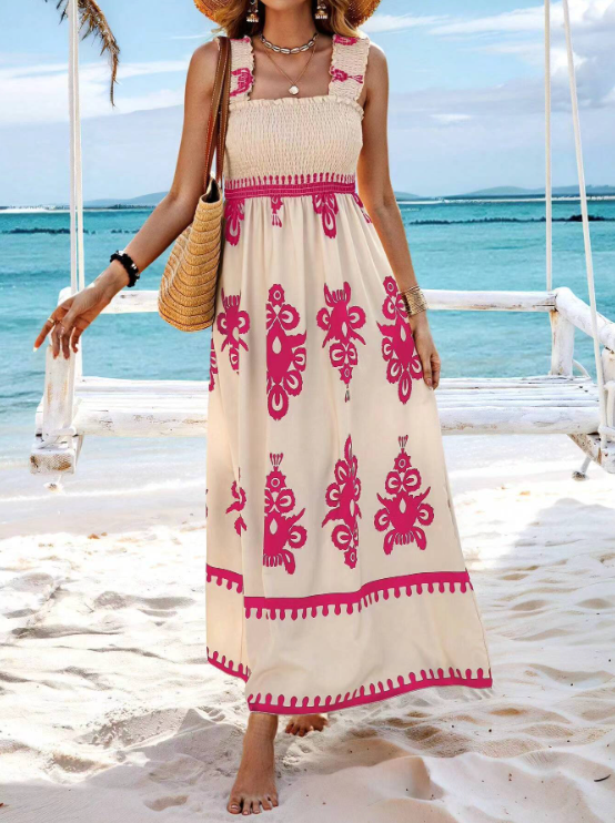 Image of Bernice | Women's Smocked Bodice Maxi Dress