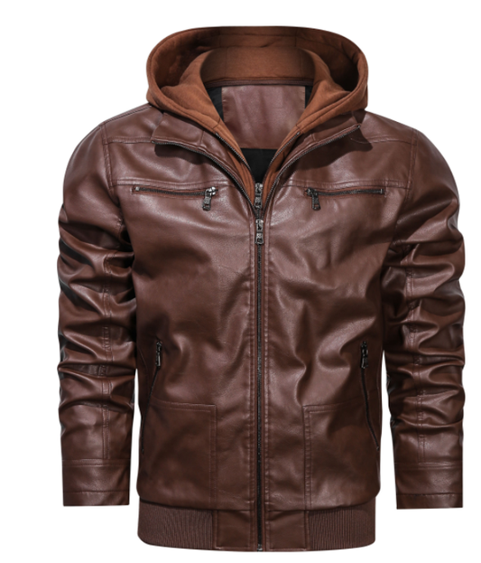 Image of Blaine | Men's Hooded Zip-Up Bomber Jacket