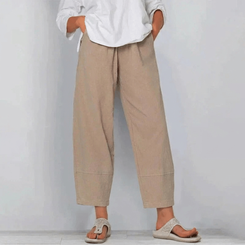 Bonnie | Women's Wide Leg Linen Pants - Image 1