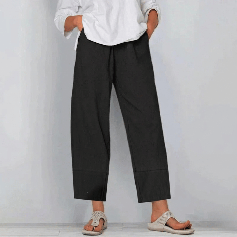 Bonnie | Women's Wide Leg Linen Pants - Image 2