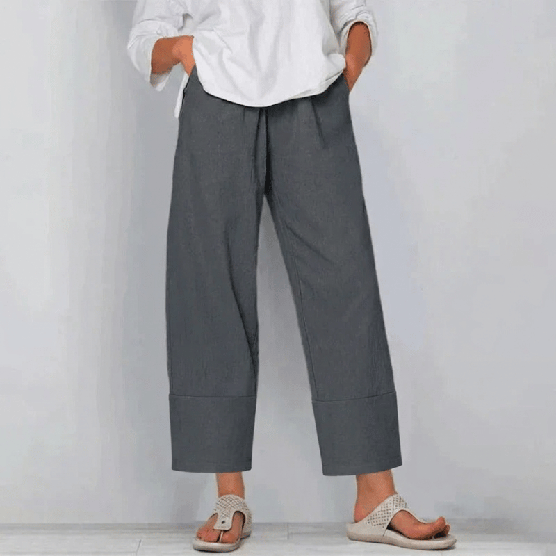 Bonnie | Women's Wide Leg Linen Pants - Image 3