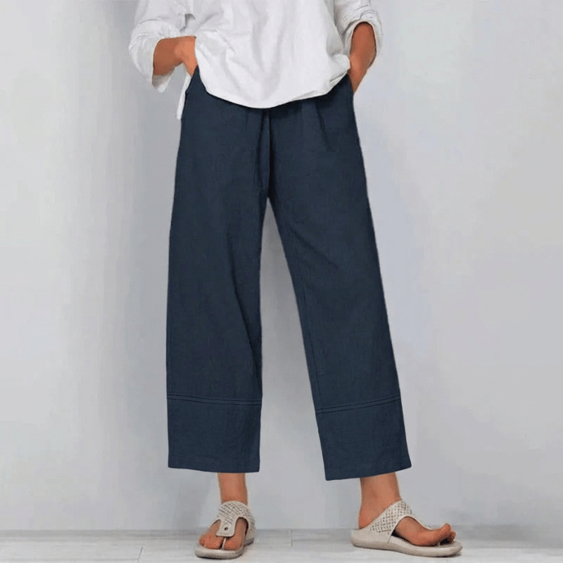 Bonnie | Women's Wide Leg Linen Pants - Image 4
