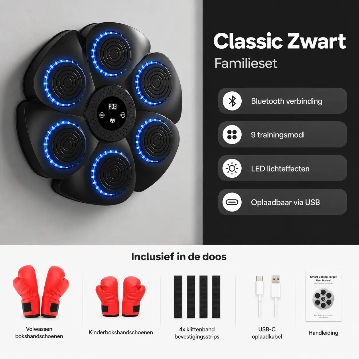 BoxPro™ Smart Music Boxing Machine – Interactive Boxing for Home