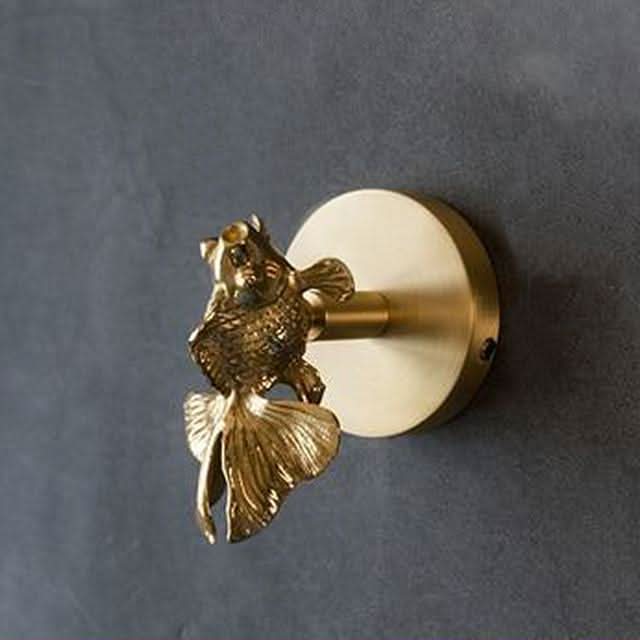 Brass Animal Wall Hook Rack with Gold Accents