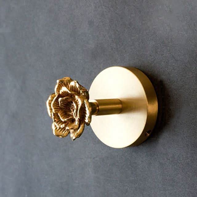 Brass Animal Wall Hook Rack with Gold Accents