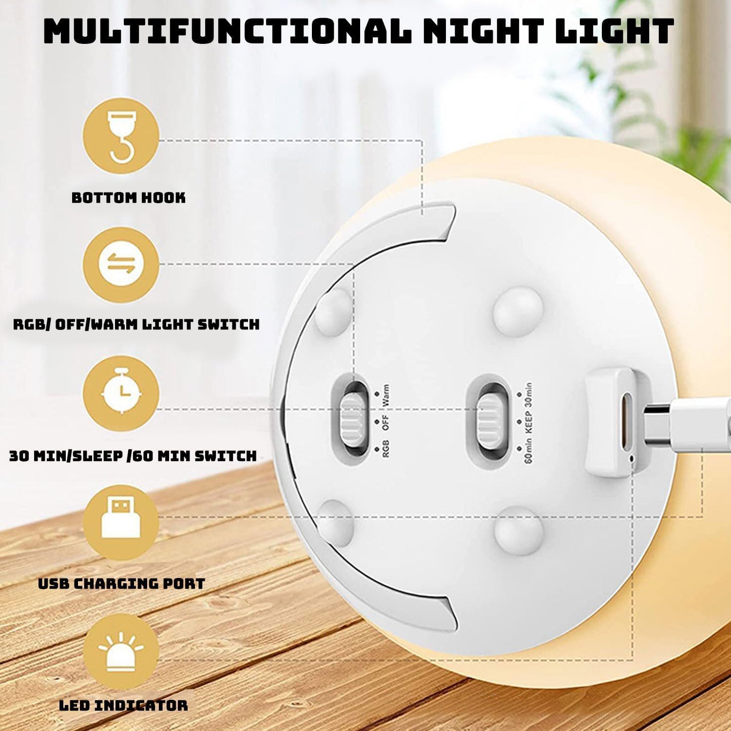 Breastfeeding Night Light | BPA-Free Silicone | Eye-Friendly