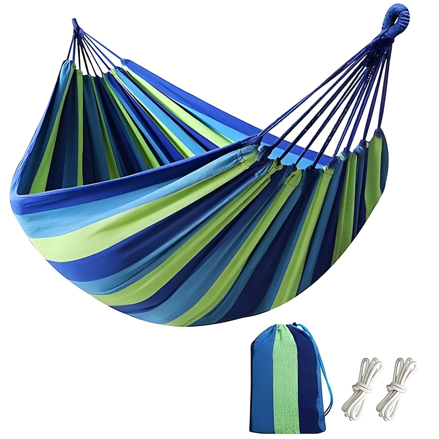 Breathable Striped Hammock | Quick Setup