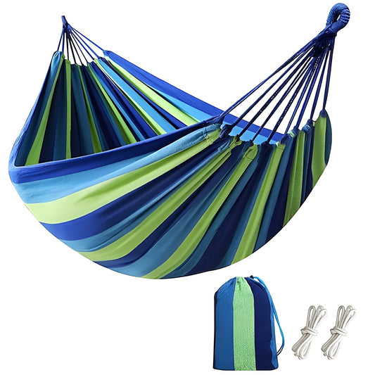 Breathable Striped Hammock | Quick Setup