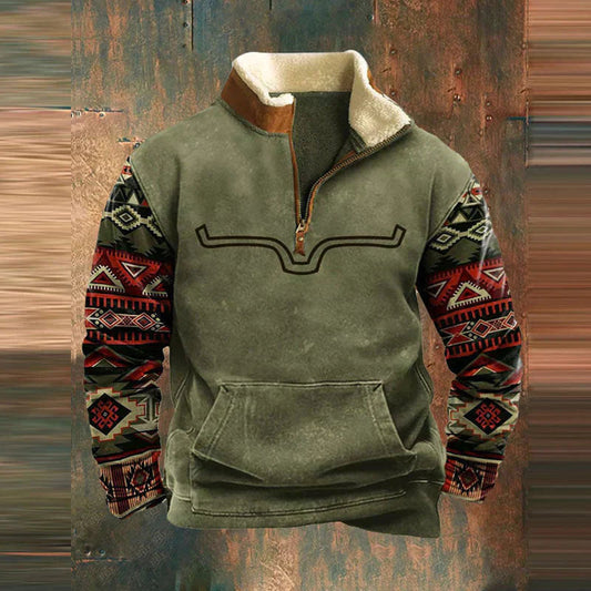 Image of Bruce | Men's Quarter Zip Pullover Sweater
