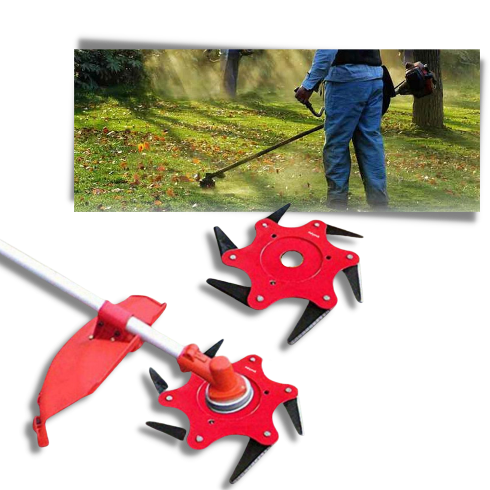 Brush Cutter Head with 6 Steel Blades
