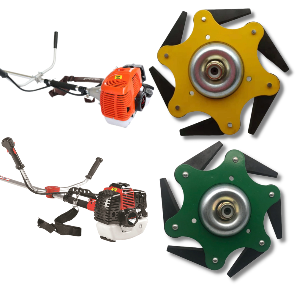 Brush Cutter Head with 6 Steel Blades