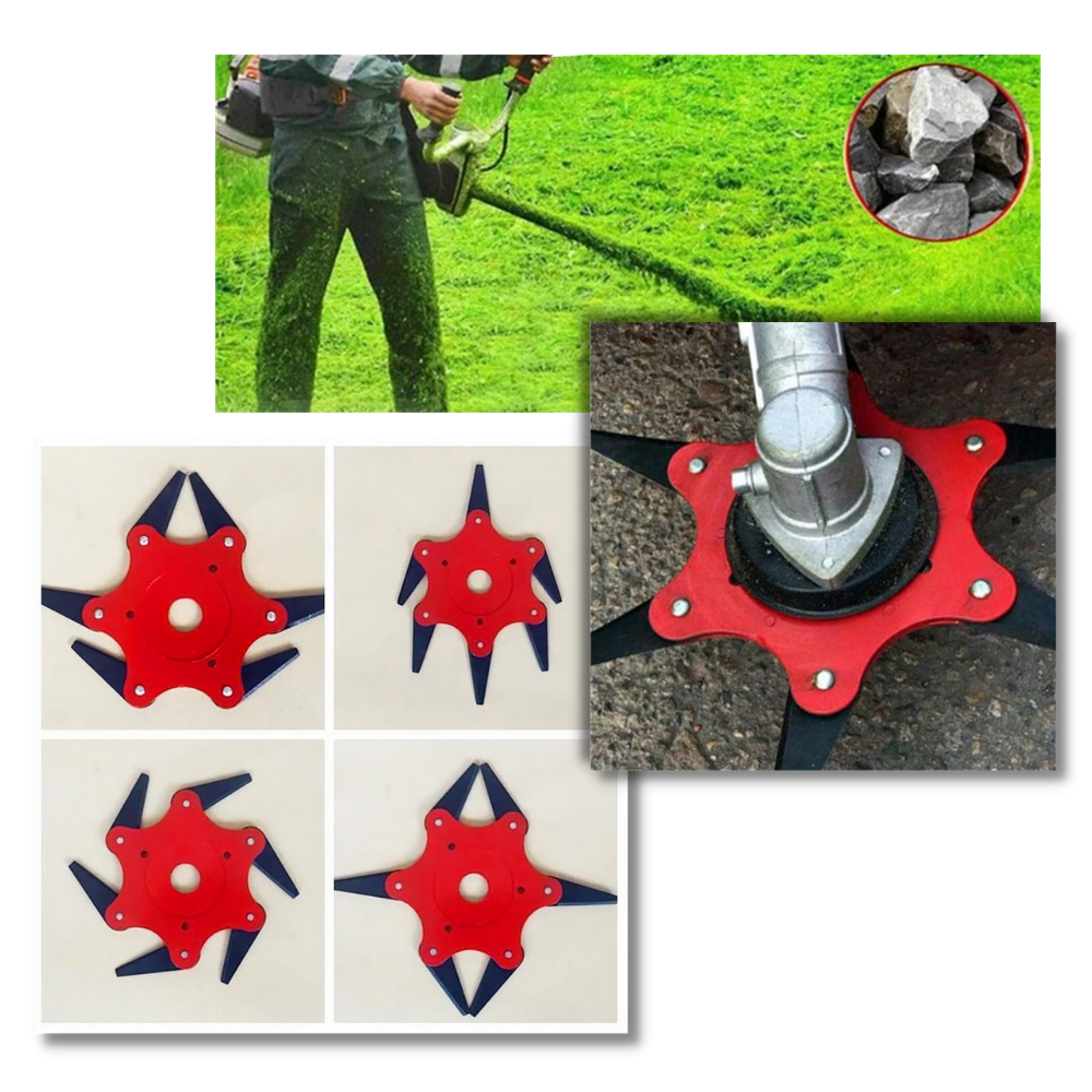 Brush Cutter Head with 6 Steel Blades