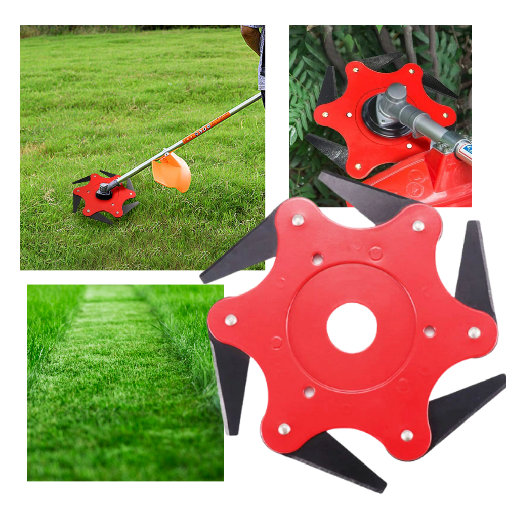 Brush Cutter Head with 6 Steel Blades