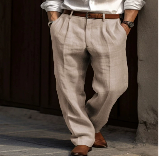 Image of Bryan | Men's Pleated Wide Leg Dress Pants