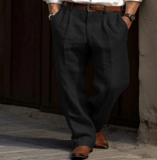 Image of Bryan | Men's Pleated Wide Leg Dress Pants
