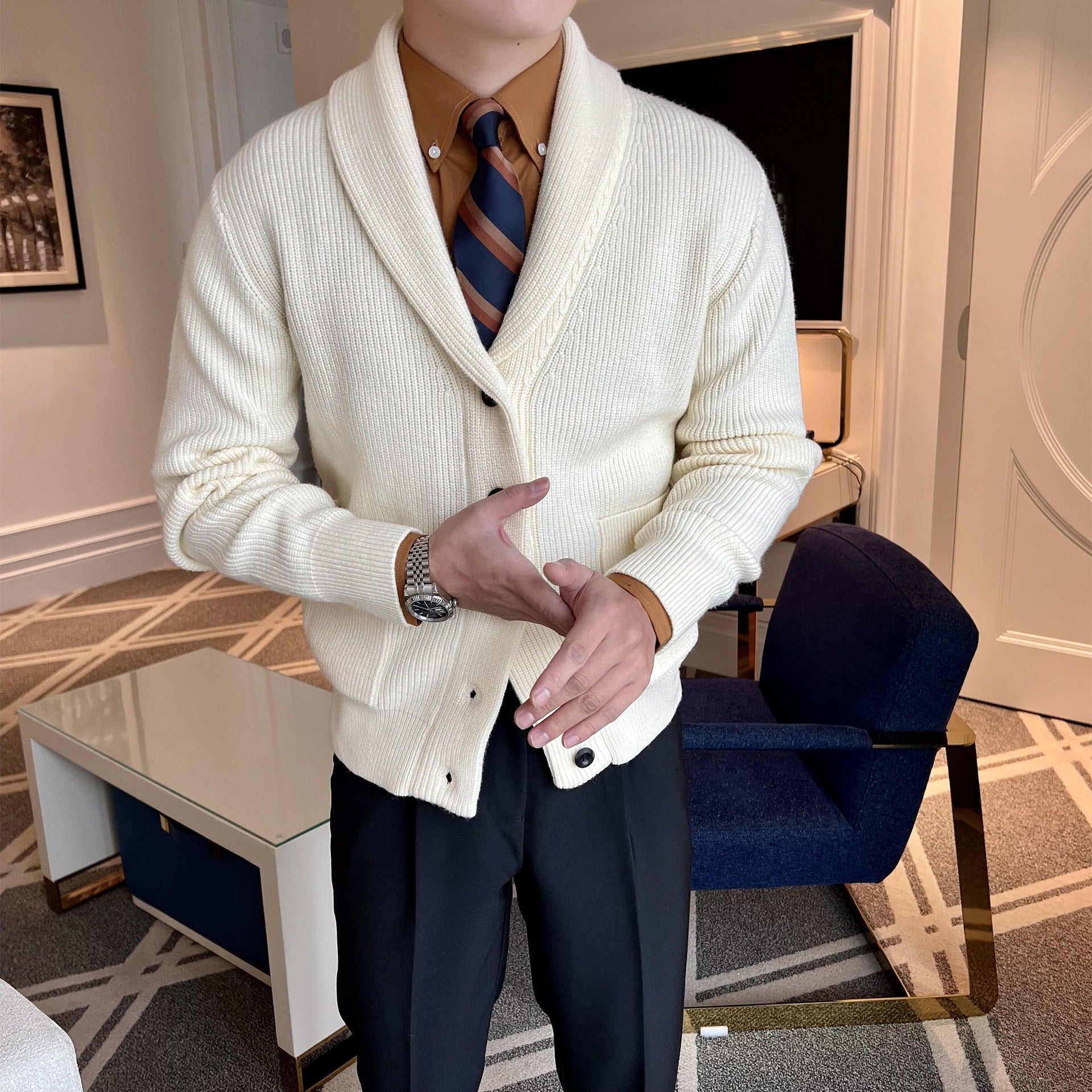 Image of Bryce | Men's Shawl Collar Cardigan