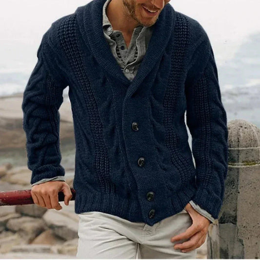 Image of Bryce | Men's Shawl Collar Knit Cardigan