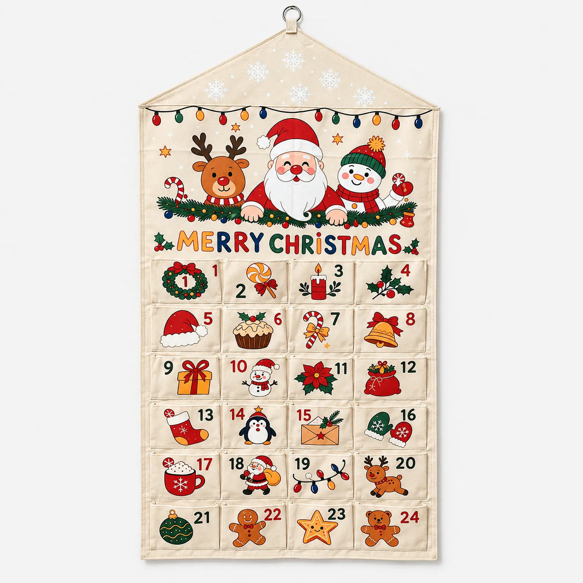 Canvas Wall-Hanging Advent Calendar Festivio