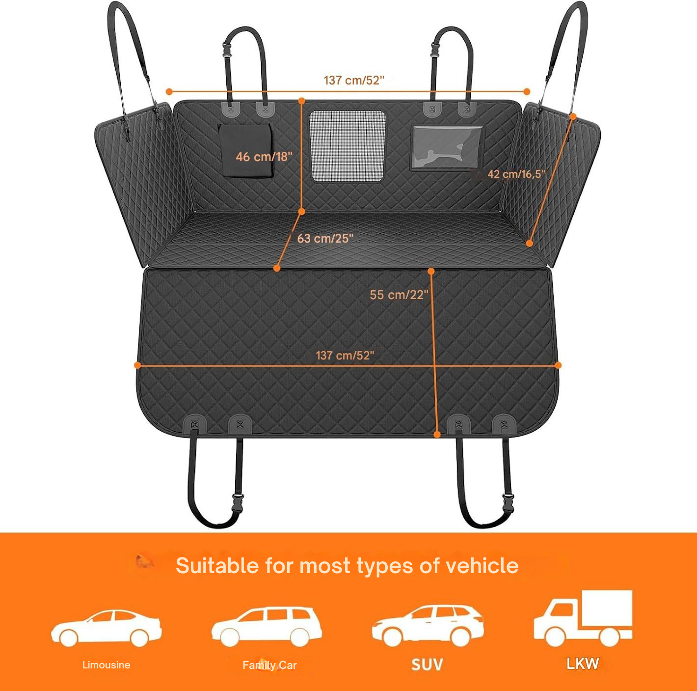 Car Seat | Dog Seat Cover | Water-Repellent Backseat Mat | PawGuard