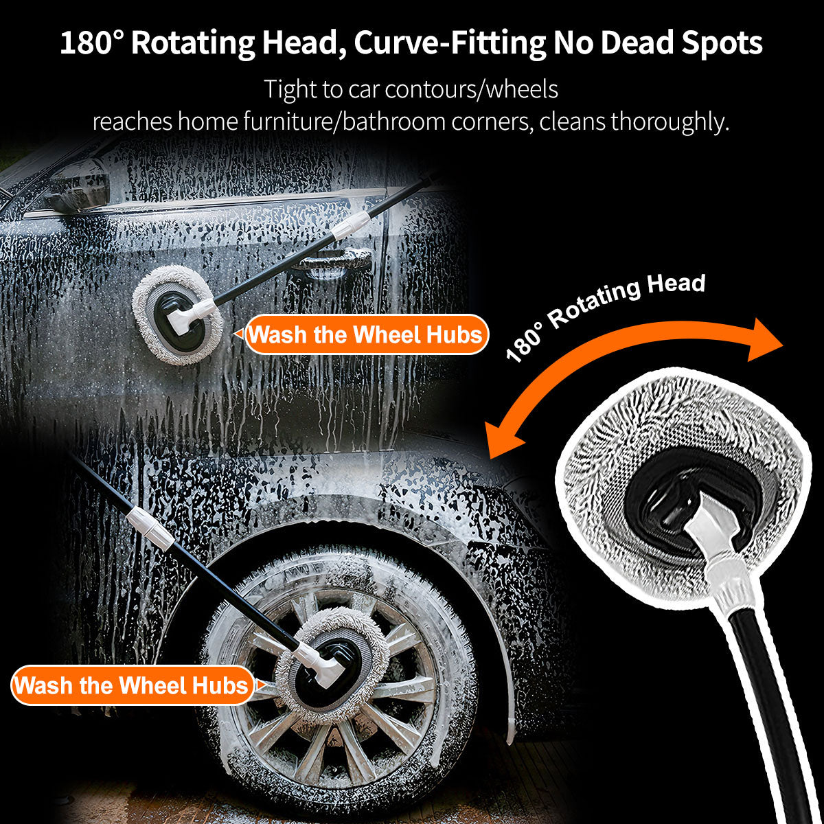 Car Wash Mop Kit with Ergonomic Handle