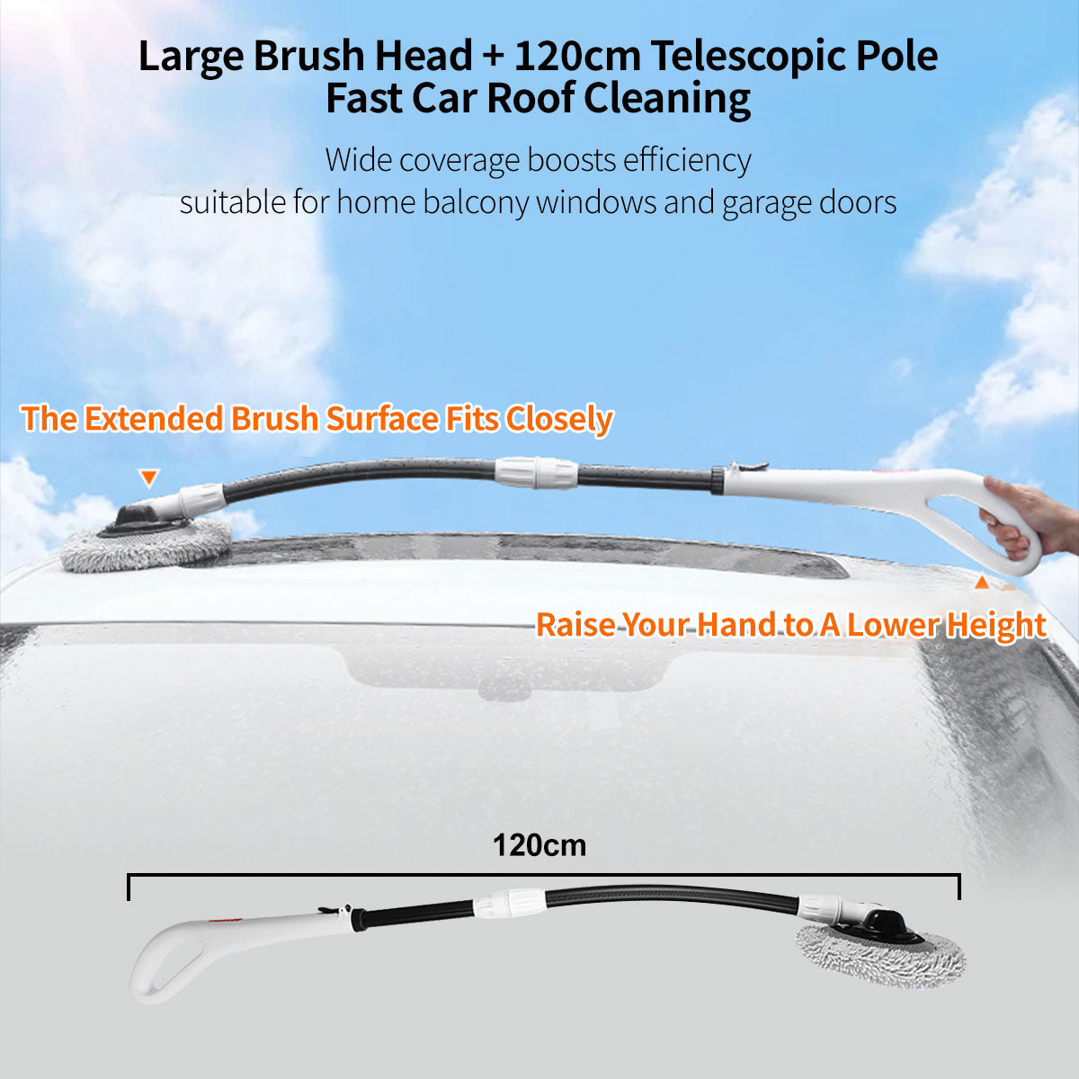 Car Wash Mop Kit with Ergonomic Handle