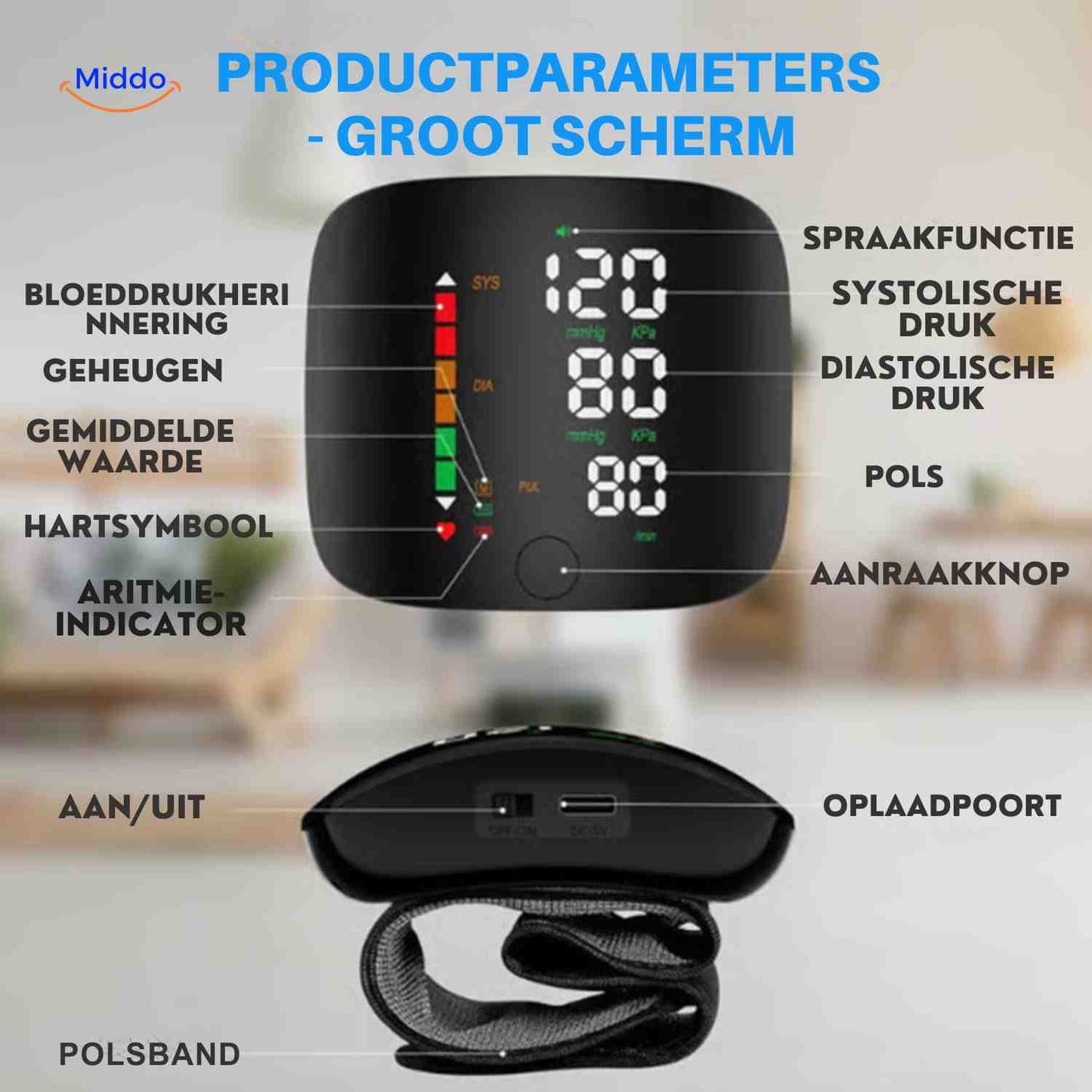 Cardiowrist™ Wrist Blood Pressure Monitor | Automatic, LED Display