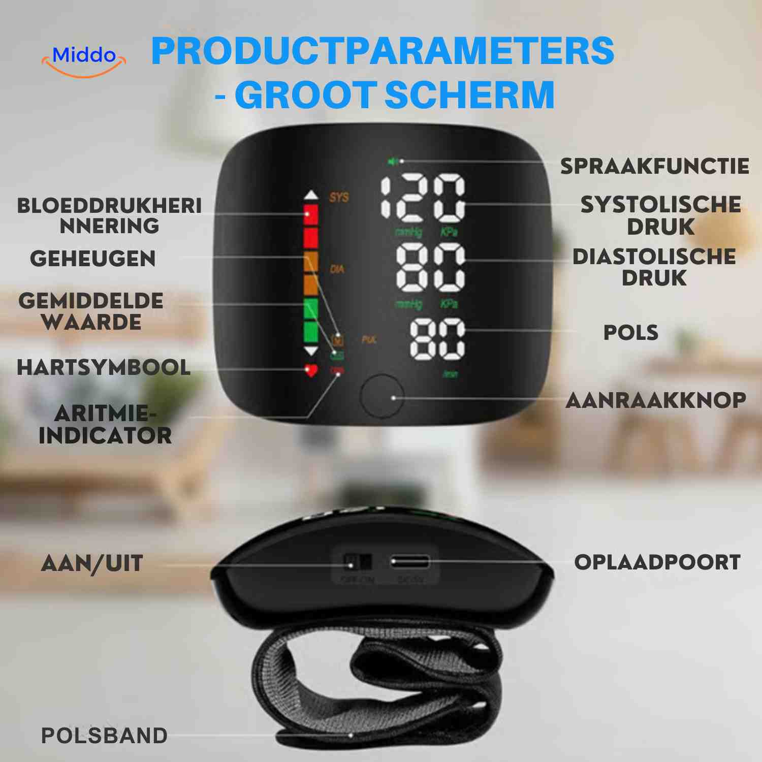 Cardiowrist™ Wrist Blood Pressure Monitor | Automatic, LED Display