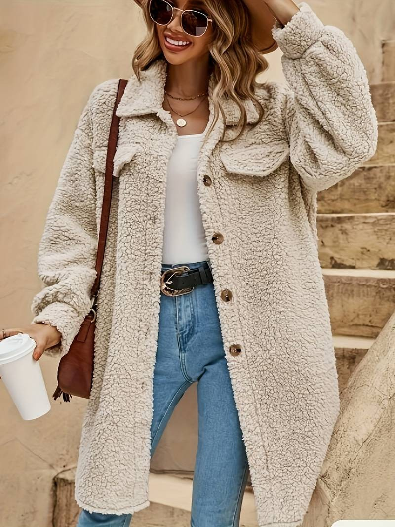 Carmen | Women's Oversized Teddy Coat - Image 1