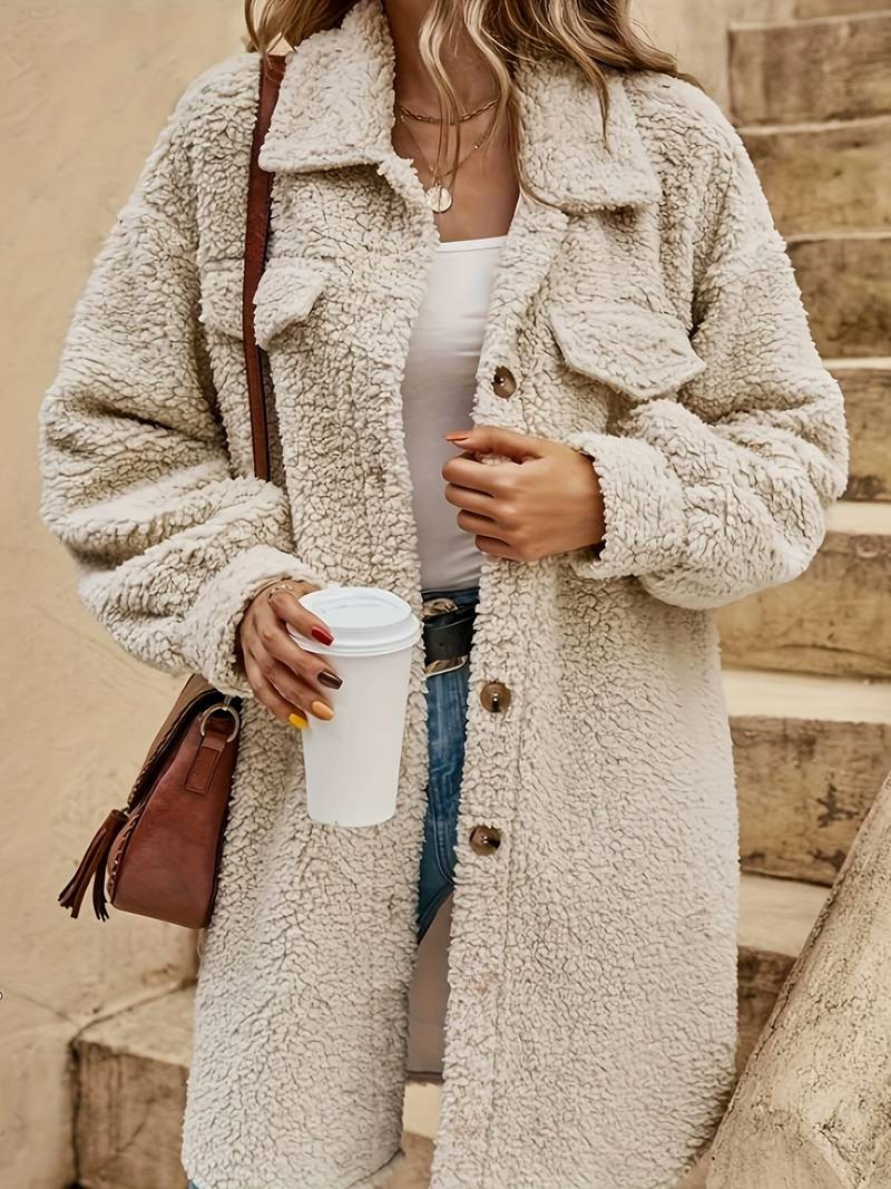 Carmen | Women's Oversized Teddy Coat - Image 2