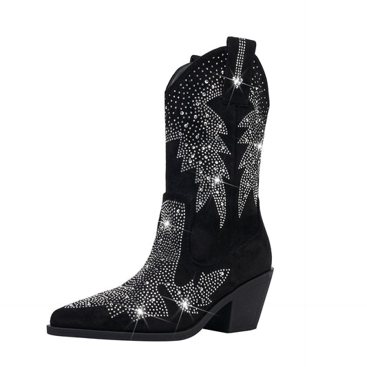 Image of Carol | Women's Embellished Mid Calf Boots
