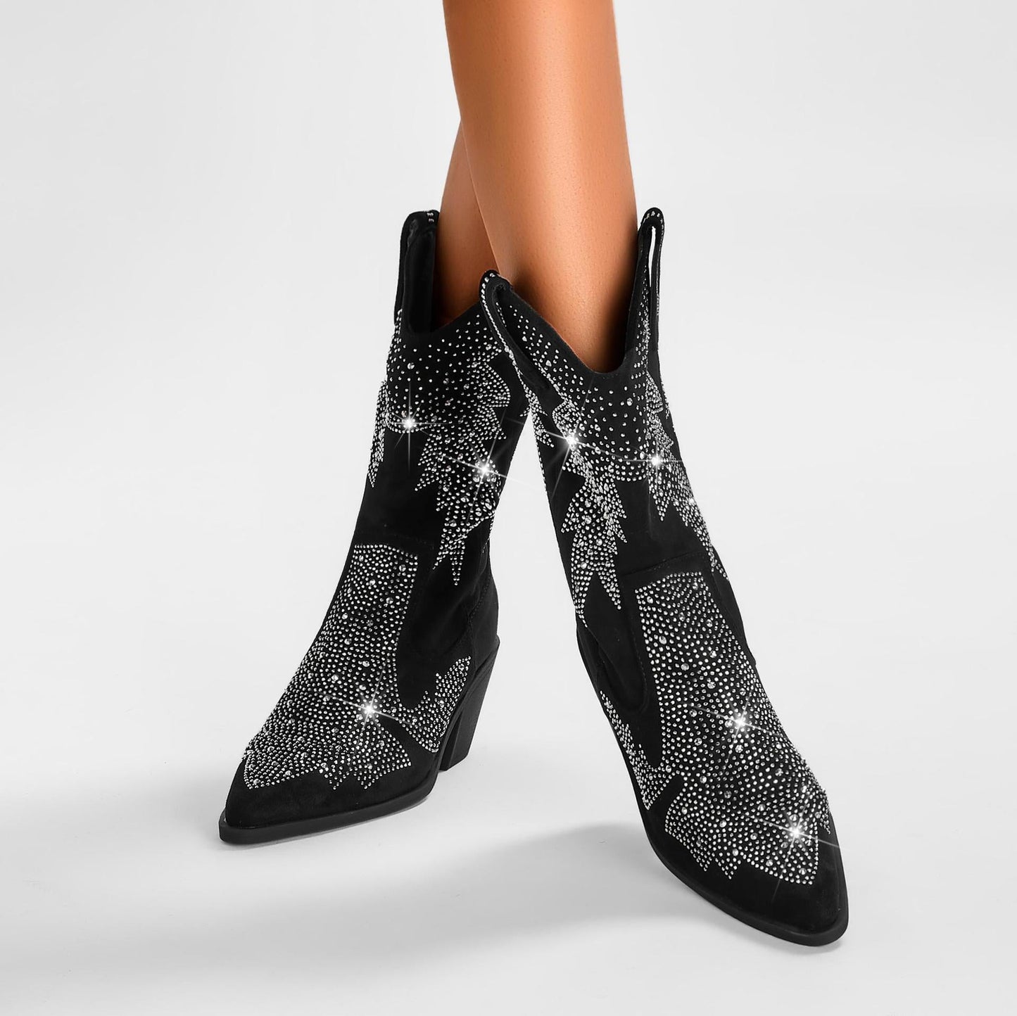 Image of Carol | Women's Embellished Mid Calf Boots