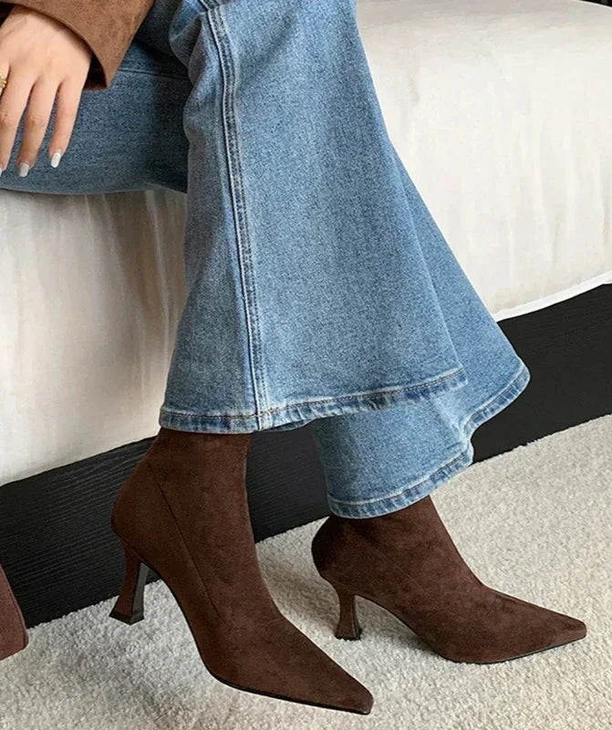 Image of Cassandra | Women's Pointed Toe Stiletto Heel Ankle Boots