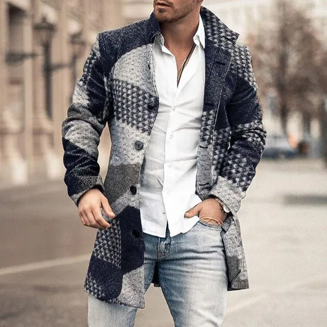 Casual Winter Coat with Button Closure