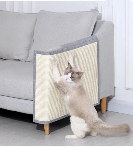 Cat-Friendly Sofa Scratch Protector with Sisal Armrest Mat