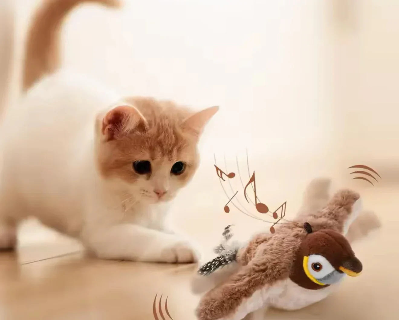 Catfri® FlappyBird: Interactive Sparrow Bird Toy for Cats