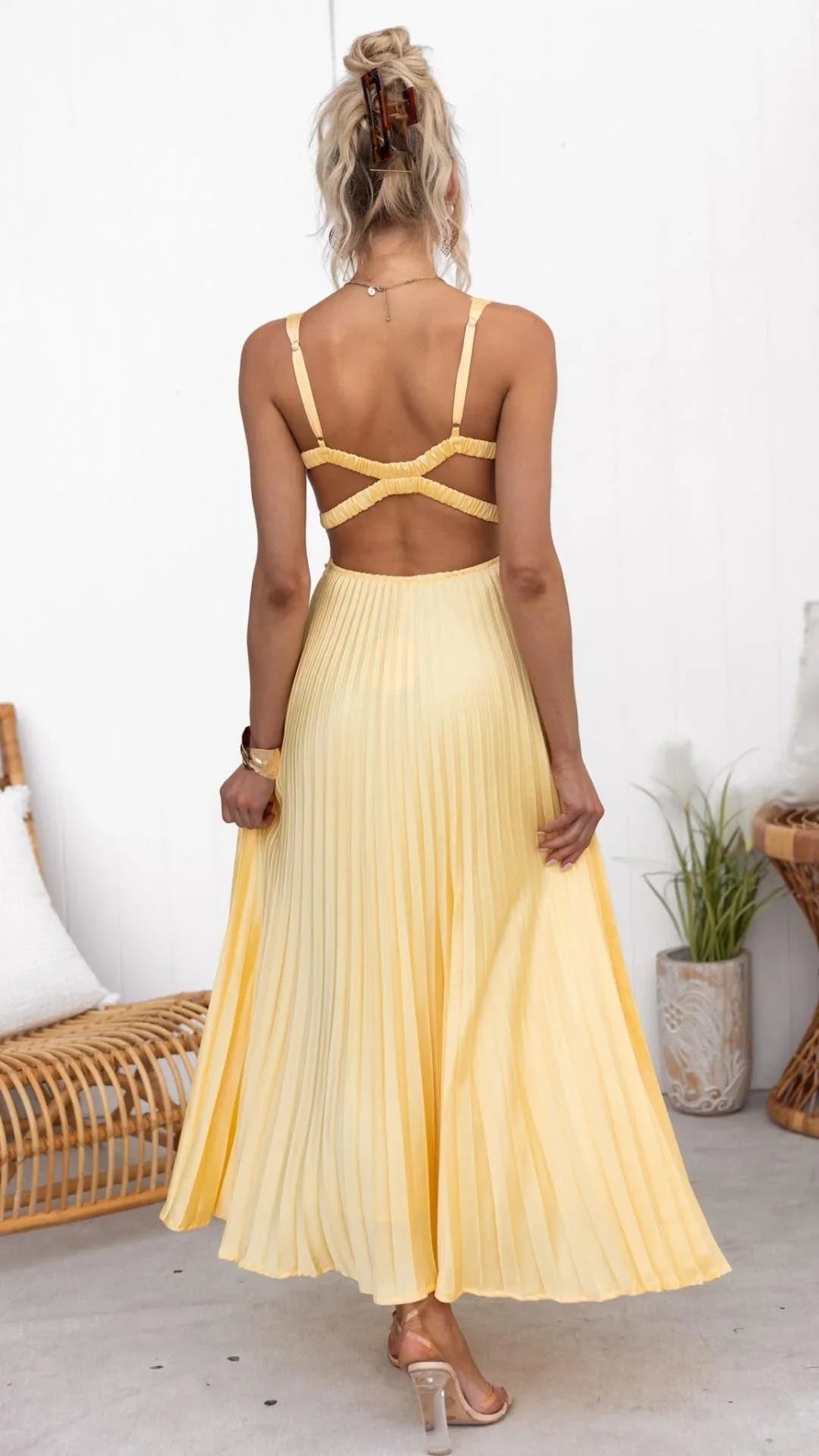 Image of Catherine | Women's Sleeveless A-Line Maxi Dress